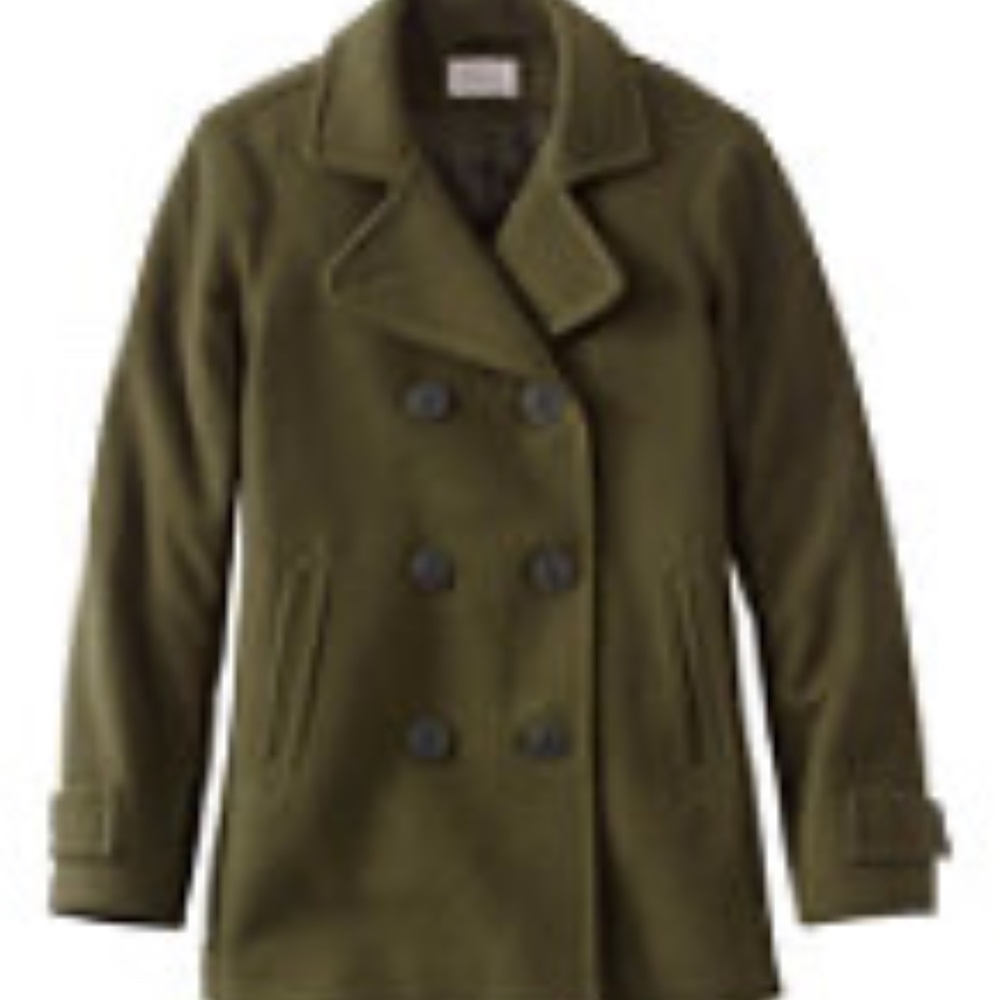 LL Bean Women's Classic Lambswool Peacoat